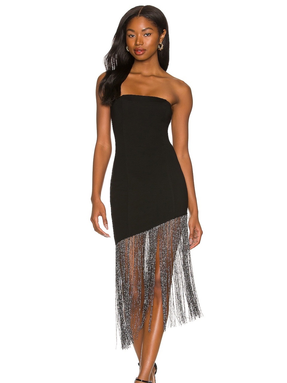 Superdown Cleo Strapless Fringe Dress – Size XS | NightOut Fextival Y2K Concert